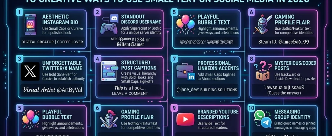 10 Creative Ways to Use Small Text on Social Media in 2026