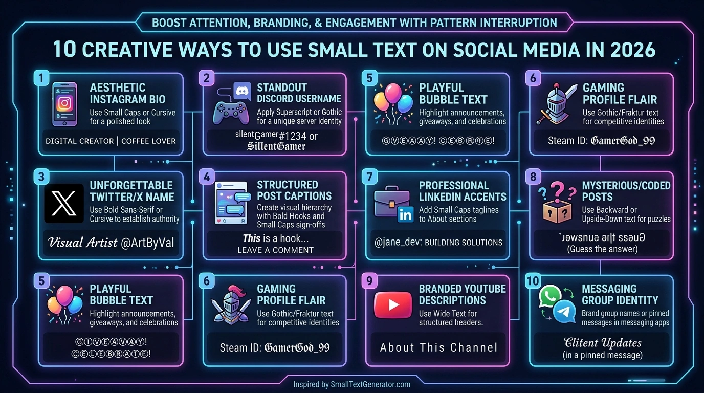 10 Creative Ways to Use Small Text on Social Media in 2026
