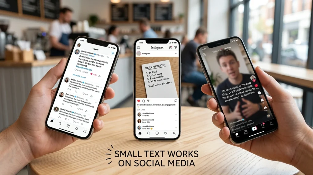 Small Text Works on Social Media